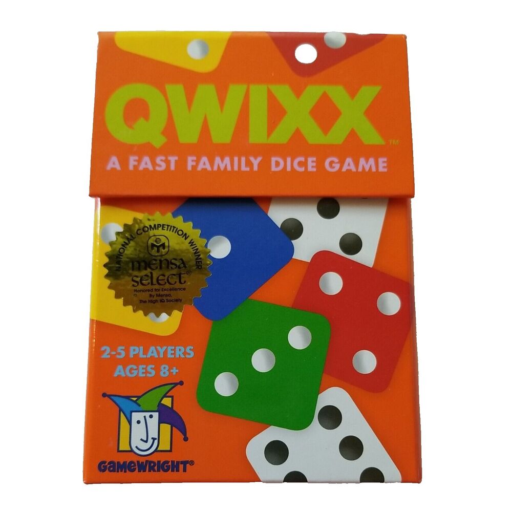 Qwixx by Gamewright - A Fast Family Dice Game Probability Strategy MENSA New